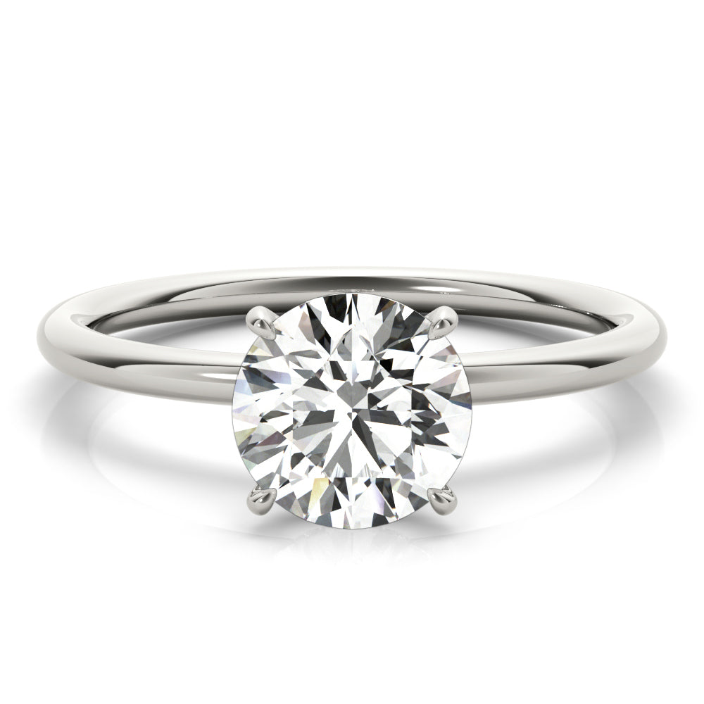 Platinum 1 CT Diamond Halo Engagement Ring