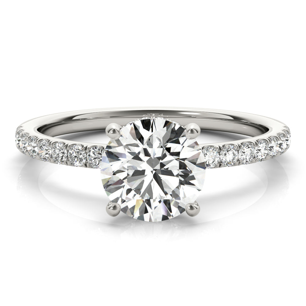 18K White Gold 1.25ctw Round Diamond Engagement Ring