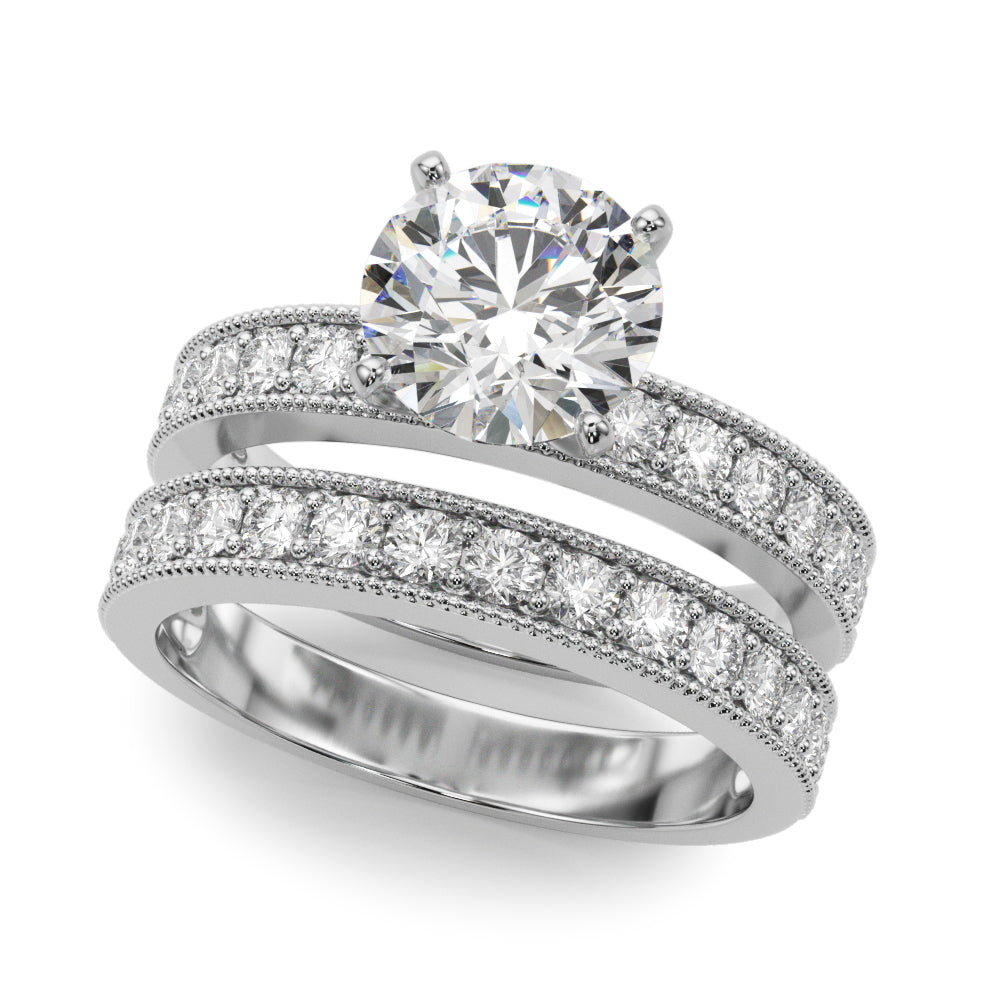 Round Diamond Multi-Stone Engagement Ring