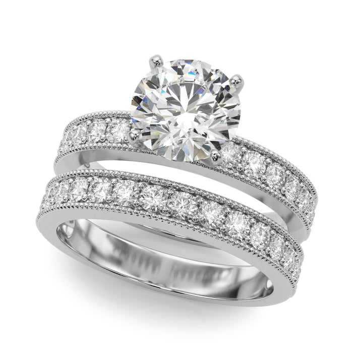Round Diamond Multi-Stone Engagement Ring