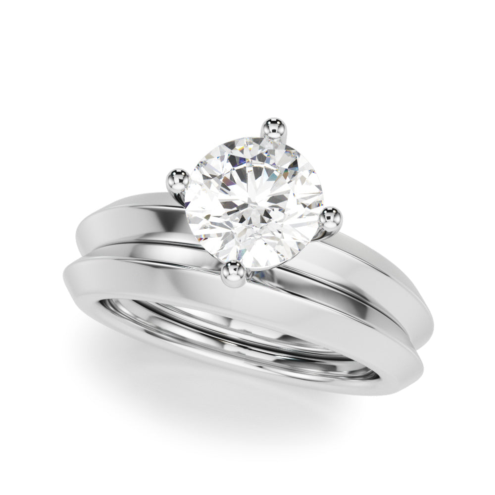 Platinum 1 CT Round Diamond Solitaire Engagement Ring