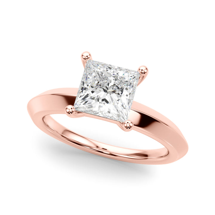 14K Rose Gold 3/4 CT Diamond Solitaire Engagement Ring