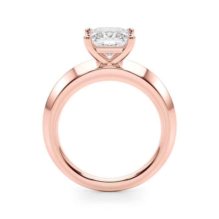 14K Rose Gold 3/4 CT Diamond Solitaire Engagement Ring