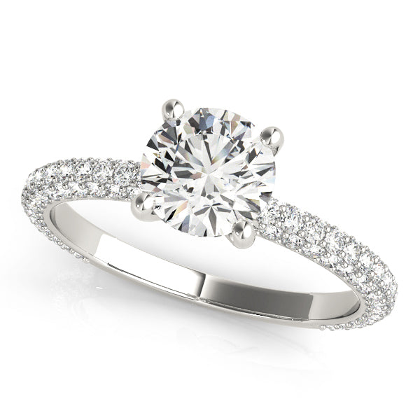 Pave Diamond Engagement Ring