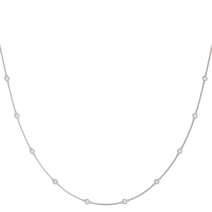 14K White Gold 1 ct Diamond Fashion Necklace
