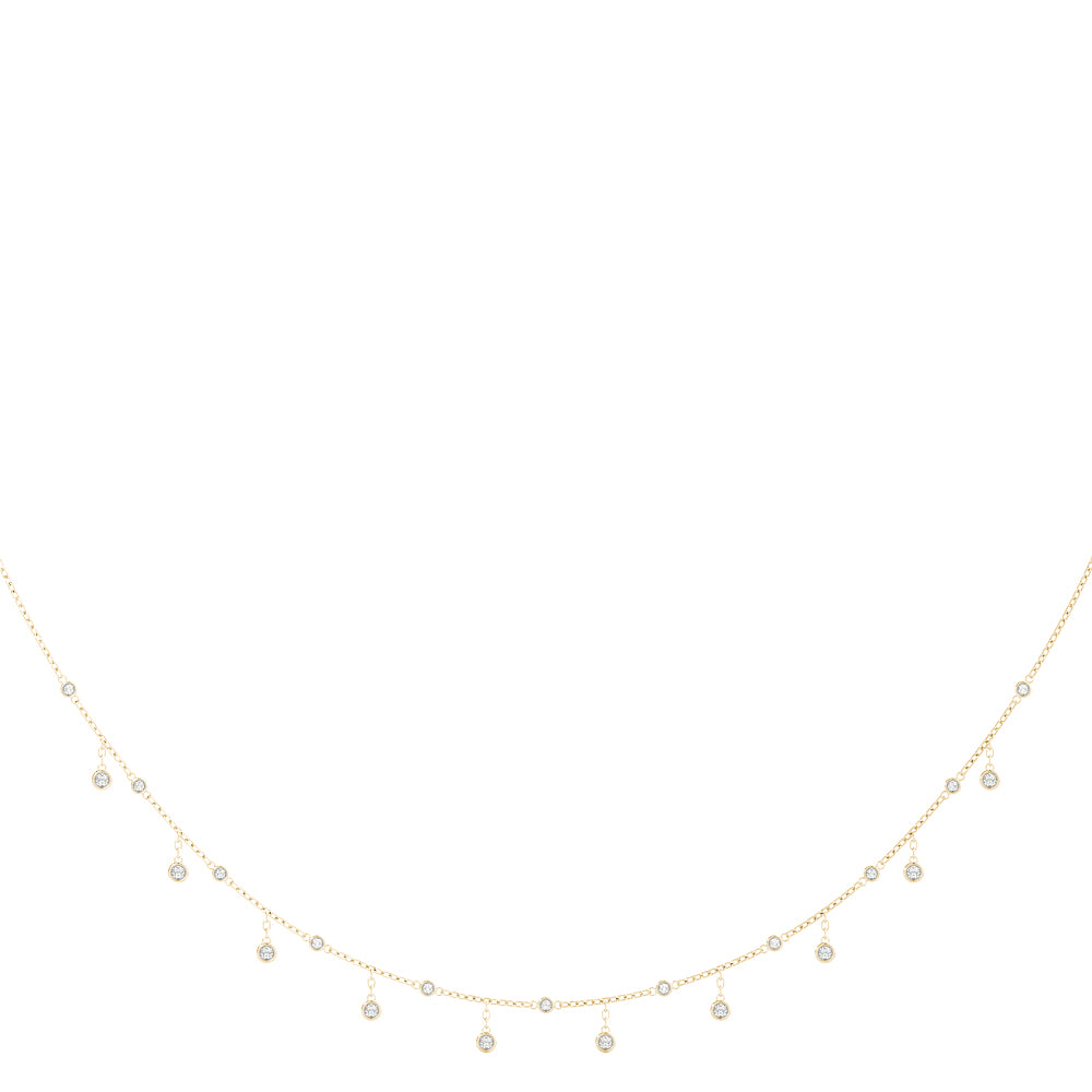 14K Yellow Gold 1 1/3 ct tw Fashion Diamond Necklace