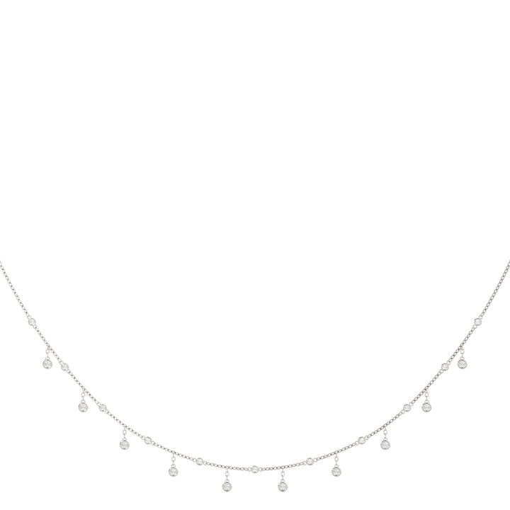 Multi-Diamond Round Pendant Necklace