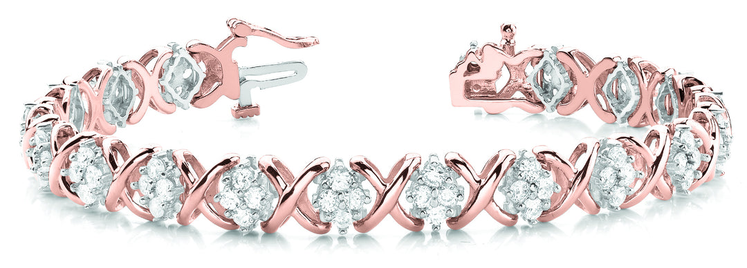 18K Rose Gold Diamond Fashion Bracelet