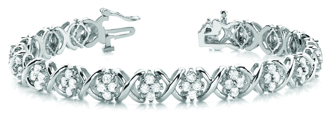 Multi-Diamond Fashion Tennis Bracelet