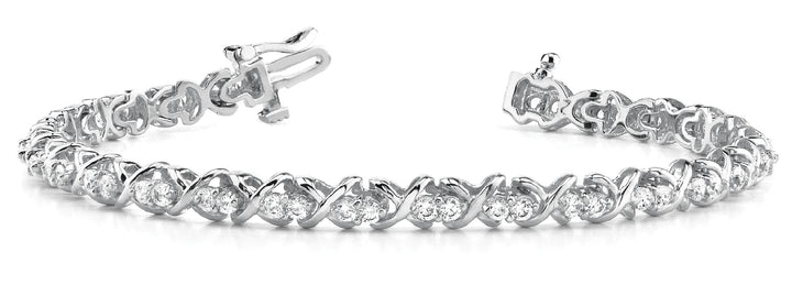 14K White Gold 1.4 CT Diamond Fashion Bracelet