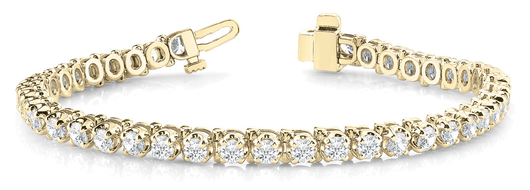 18K Yellow Gold Diamond Tennis Bracelet