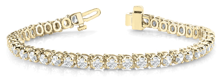 18K Yellow Gold Diamond Tennis Bracelet