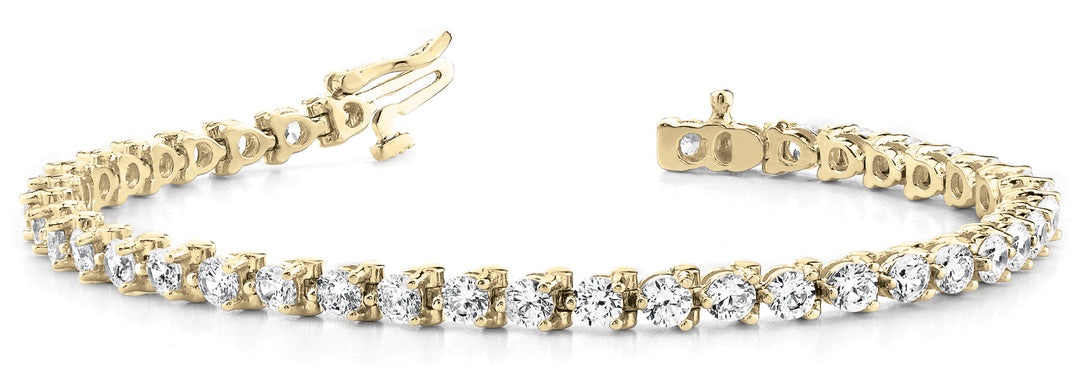 18K Yellow Gold Diamond Tennis Bracelet