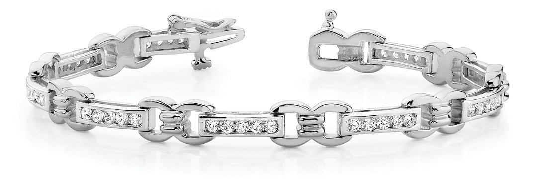 18K White Gold 1 CT Diamond Fashion Bracelet