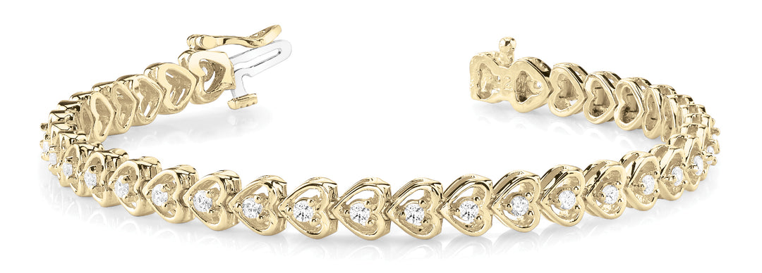 18K Yellow Gold 7/8 ct Diamond Fashion Bracelet