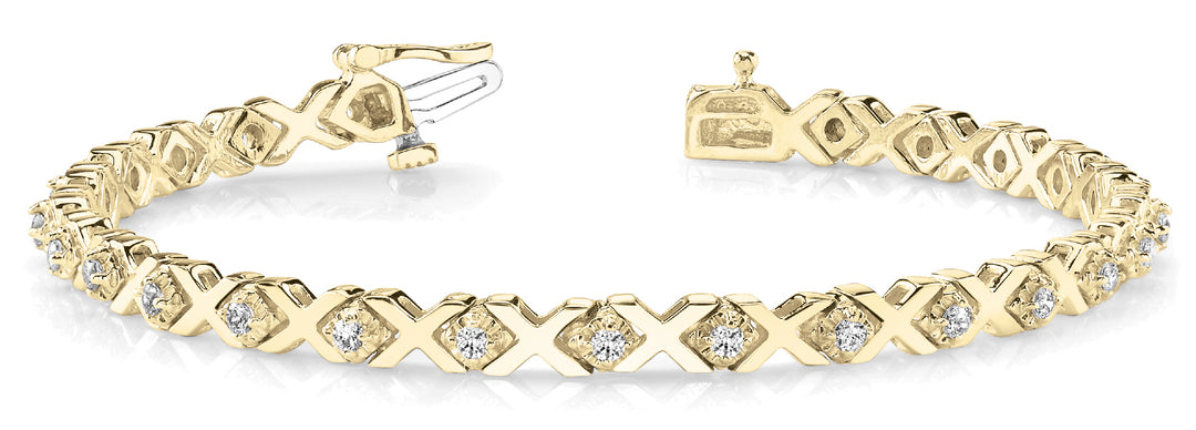 18K Yellow Gold Diamond Fashion Bracelet