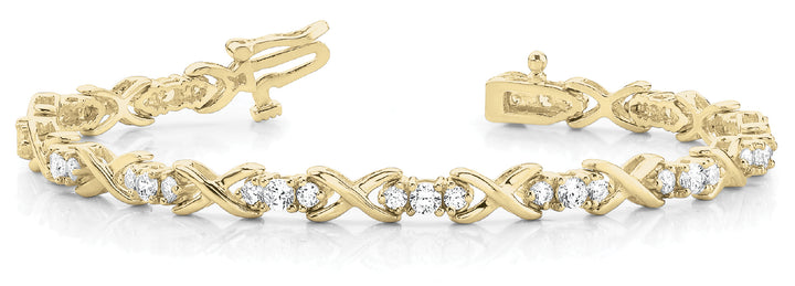 18K Yellow Gold Diamond Fashion Bracelet