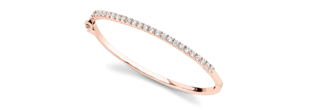 18K Rose Gold Diamond Fashion Bangle
