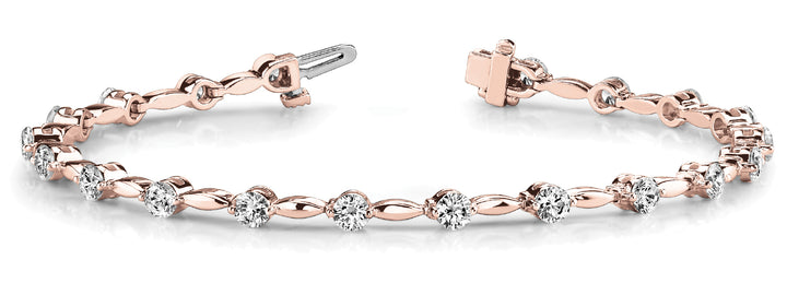 18K Rose Gold Diamond Fashion Bracelet