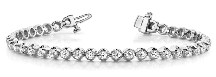 Platinum 1.12ctw Round Diamond Fashion Bracelet