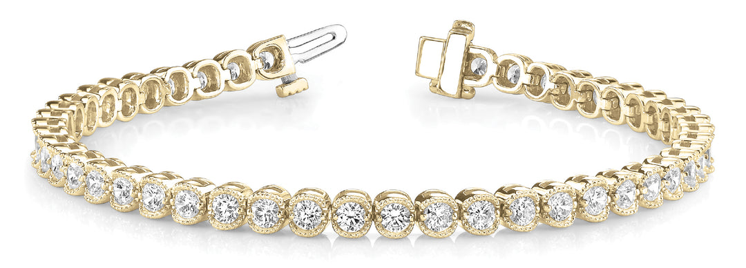 18K Yellow Gold 2ct Diamond In-Line Bracelet