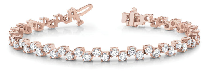 18K Rose Gold 2ct Diamond Fashion Bracelet