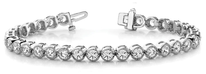 14K White Gold 1 ct tw Vintage Diamond Bracelet
