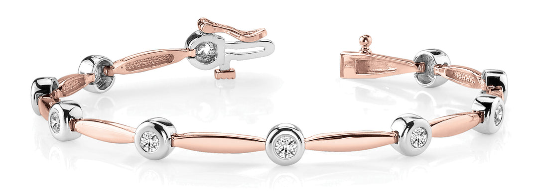 18K Rose Gold Diamond Fashion Bracelet