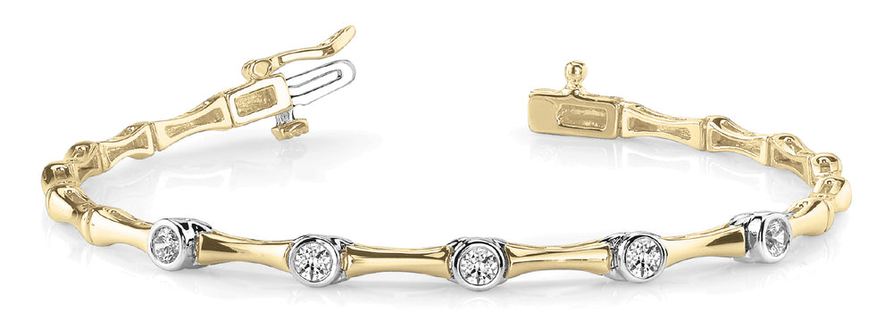 18K Yellow Gold 1/4 CT Diamond Fashion Bracelet