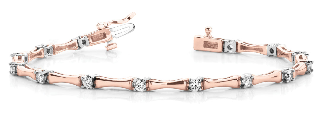18K Rose Gold Diamond Fashion Bracelet
