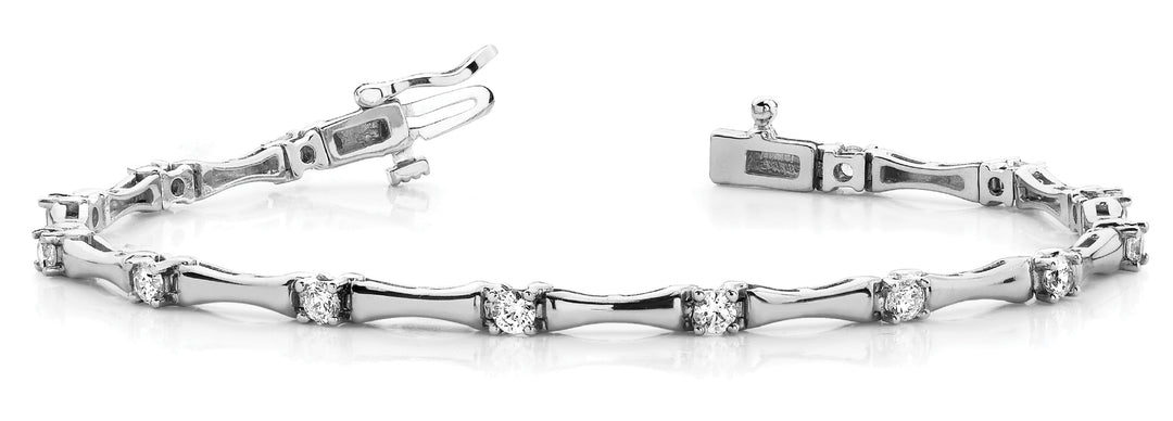 Multi-Diamond Round Stone Fashion Bracelet