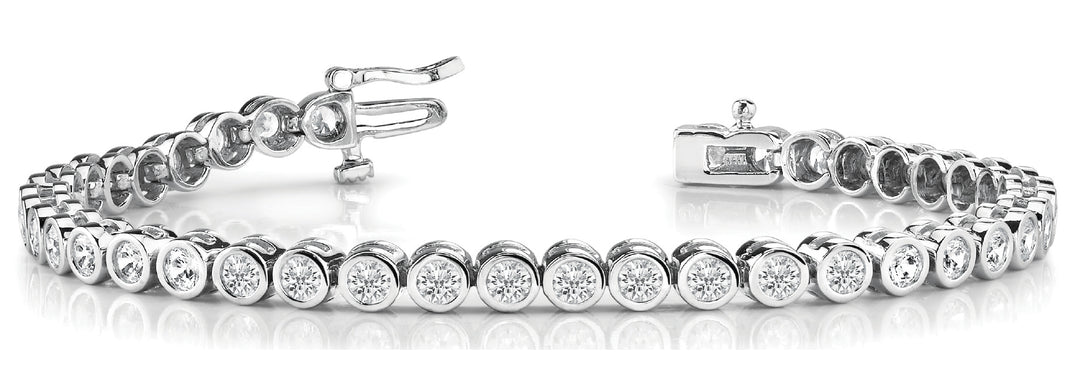 14K White Gold 2ctw Diamond In-Line Bracelet
