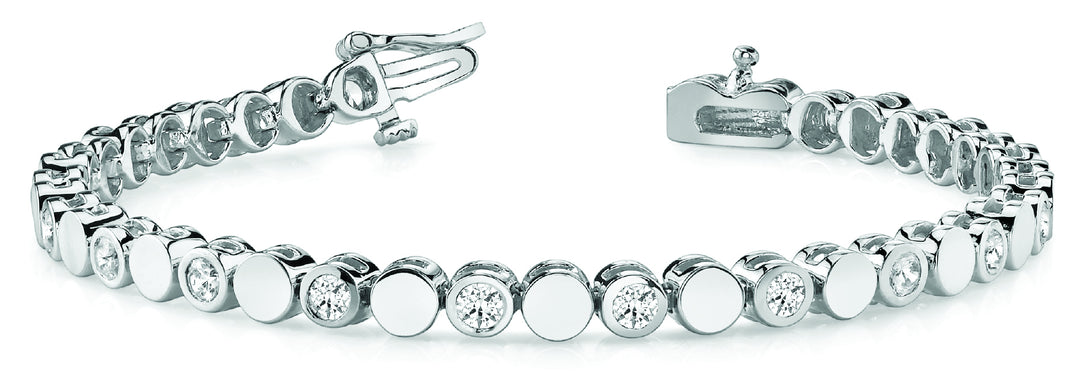 18K White Gold Diamond Fashion Bracelet