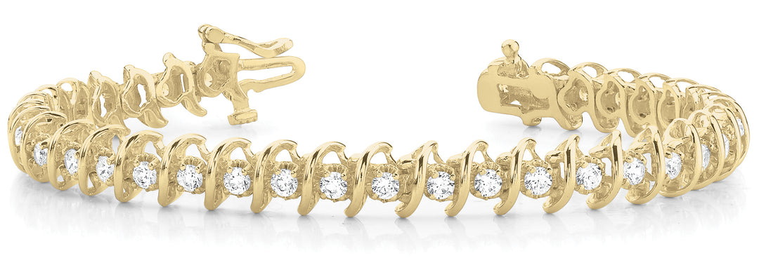 18K Yellow Gold Diamond Fashion Bracelet