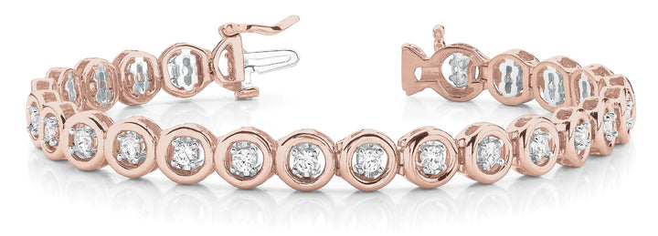 Rose Gold 1/2 CT Diamond Line Bracelet