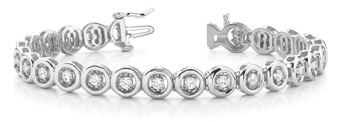 18K White Gold Diamond Tennis Bracelet