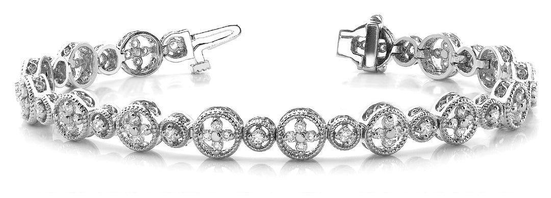 Vintage Multi-Diamond Gold Bracelet