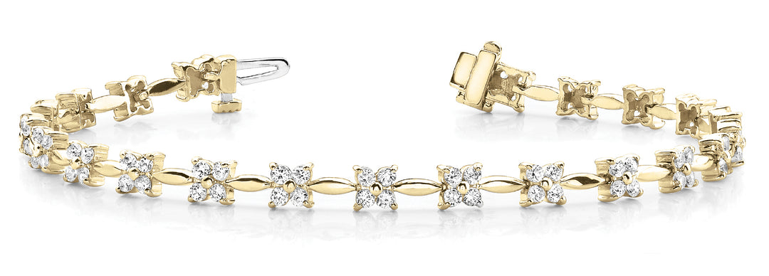 18K Yellow Gold 2.20ctw Diamond Fashion Bracelet