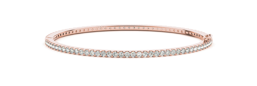 Rose Gold 7/8 ct Diamond Fashion Bangle Bracelet