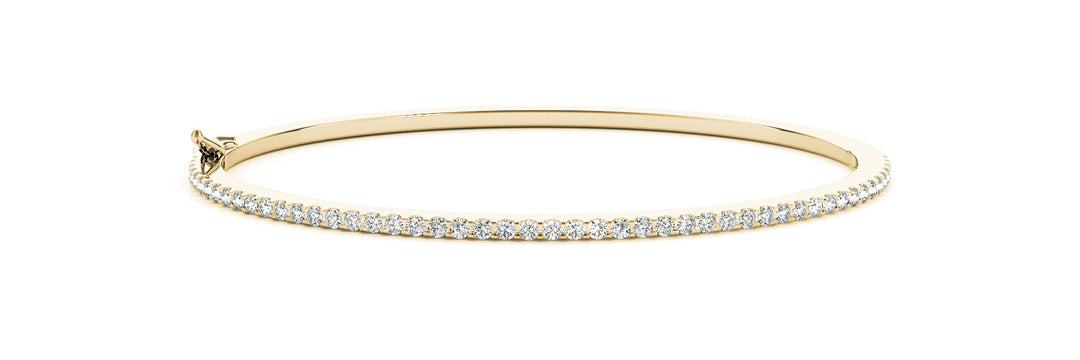 18K Yellow Gold 1/2 CT Diamond Fashion Bangle
