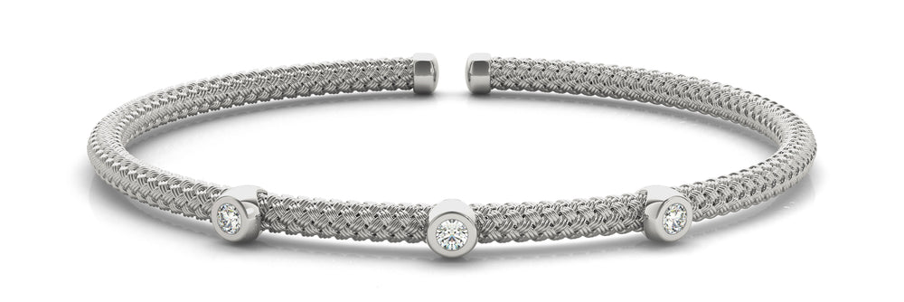 14K White Gold Diamond Fashion Bracelet