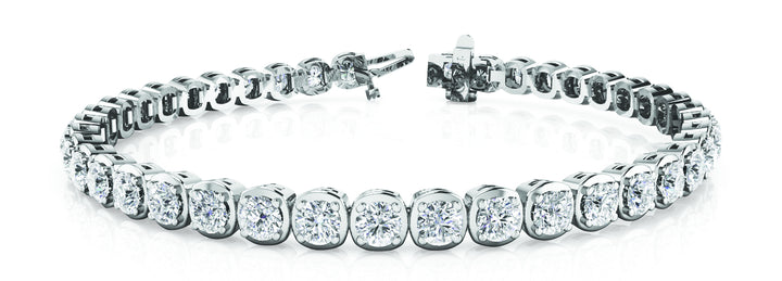 14K White Gold 2.16 CT Diamond Line Bracelet