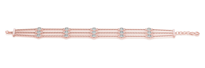 18K Rose Gold Diamond Fashion Bracelet