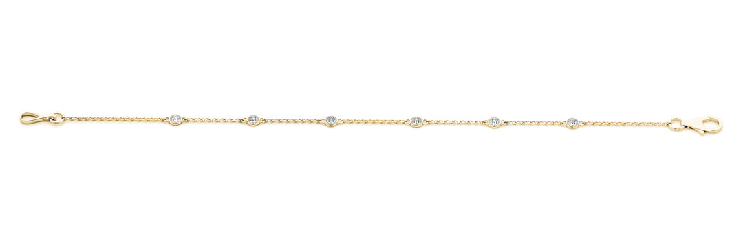 18K Yellow Gold Diamond Fashion Bracelet