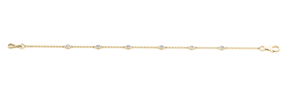 18K Yellow Gold Diamond Fashion Bracelet