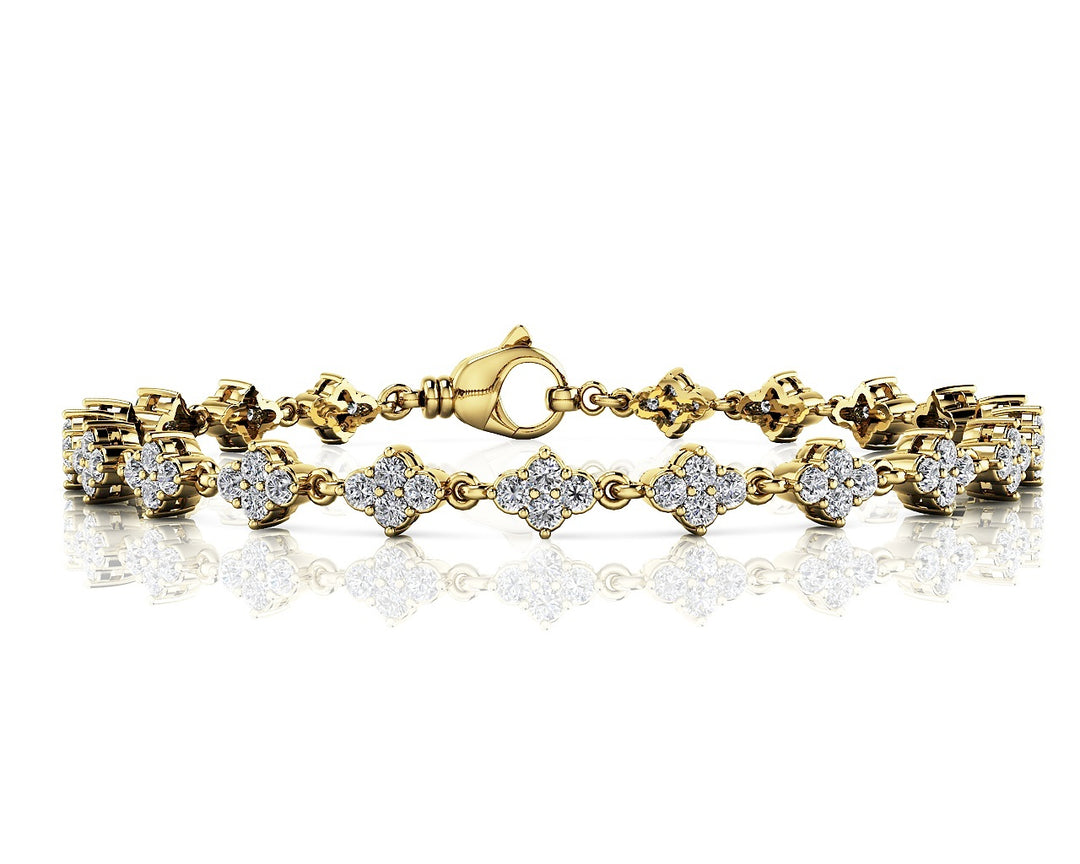 14K White Gold 2ctw Round Diamond Fashion Bracelet