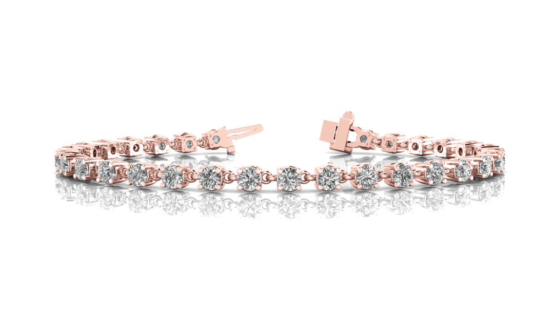 18K Rose Gold 2.33ctw Round Diamond Fashion Bracelet