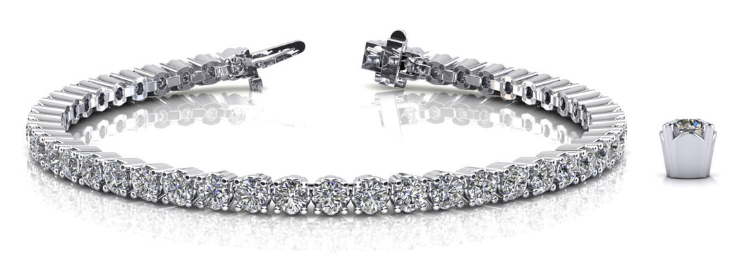14K White Gold Diamond Tennis Bracelet