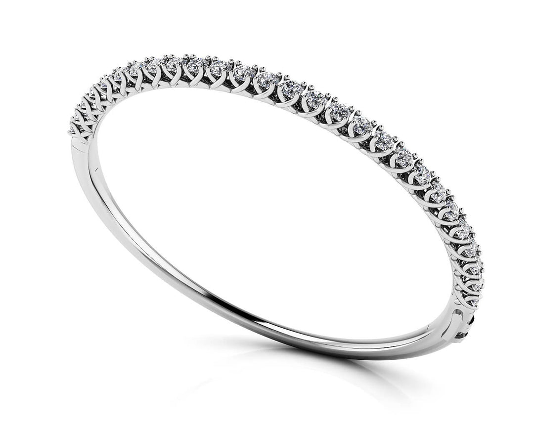 Platinum Diamond Fashion Bangle Bracelet