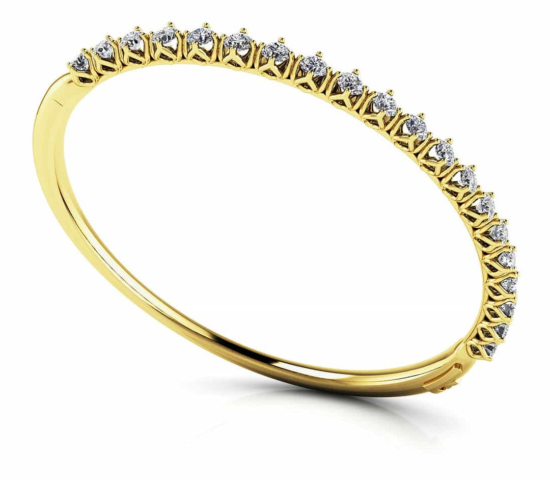 Platinum White Diamond Fashion Bangle